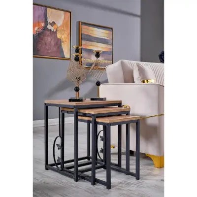Coffee Table Wrought Iron Triple Nesting 3 1 Coffee Table