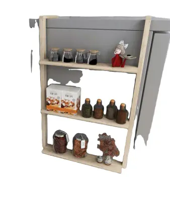 Hexagon Wall Shelf Vintage Wall Shelves Wood and Metal Floating Wood Mix 4 Tier OEM Book Living Room Modern Finish Furniture Eco