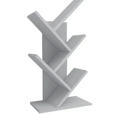 New High Quality Fassley 5-Shelf Bookcase Shelf MDF White Book Household Decorative Home Furniture Shelves