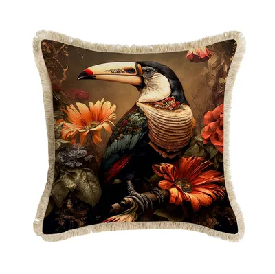 Decorative Pillow 43x43 cm – Toucan Print