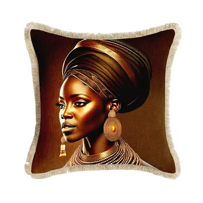 Decorative Pillow 43x43 cm – African Woman Portrait