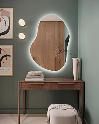 Asymmetrical Bathroom-Bedroom Mirror