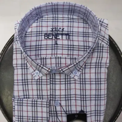 Classic Long Sleeve mixed Sqaure men shirt hand made label
