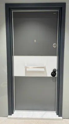 Steel Door - Woodgray