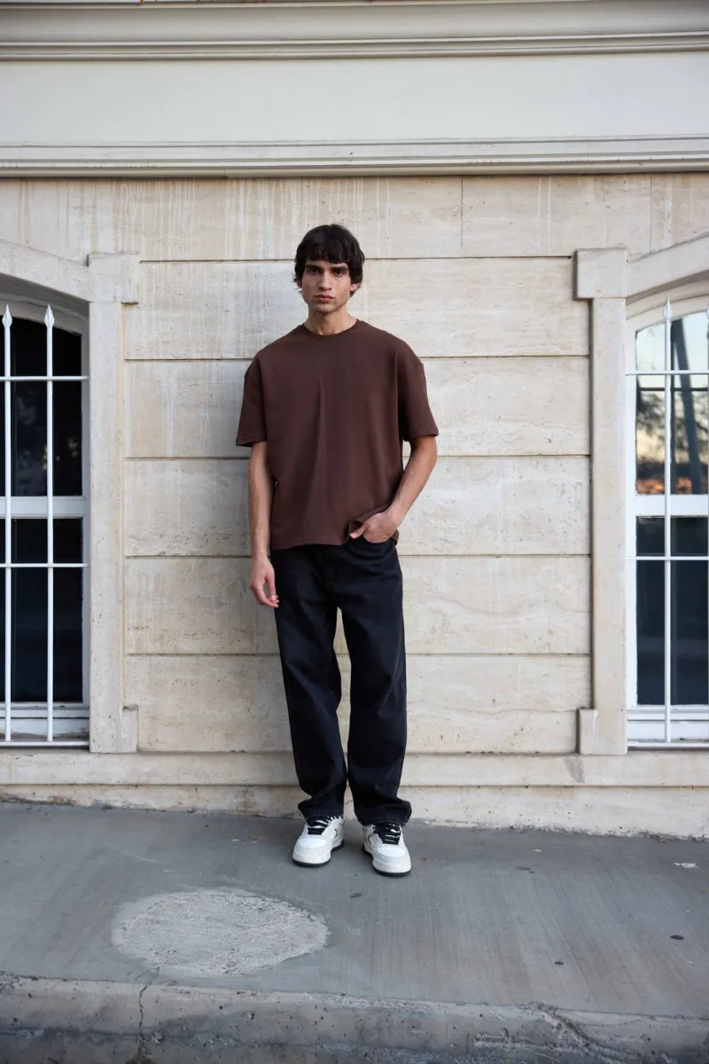 100% Cotton Unisex Oversized Crew Neck Plain T-Shirt — picture 2