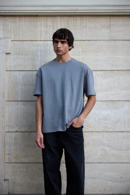 100% Cotton Unisex Oversized Crew Neck Plain T-Shirt