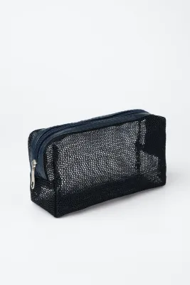 Mesh Cosmetic and Travel Pouch – Navy