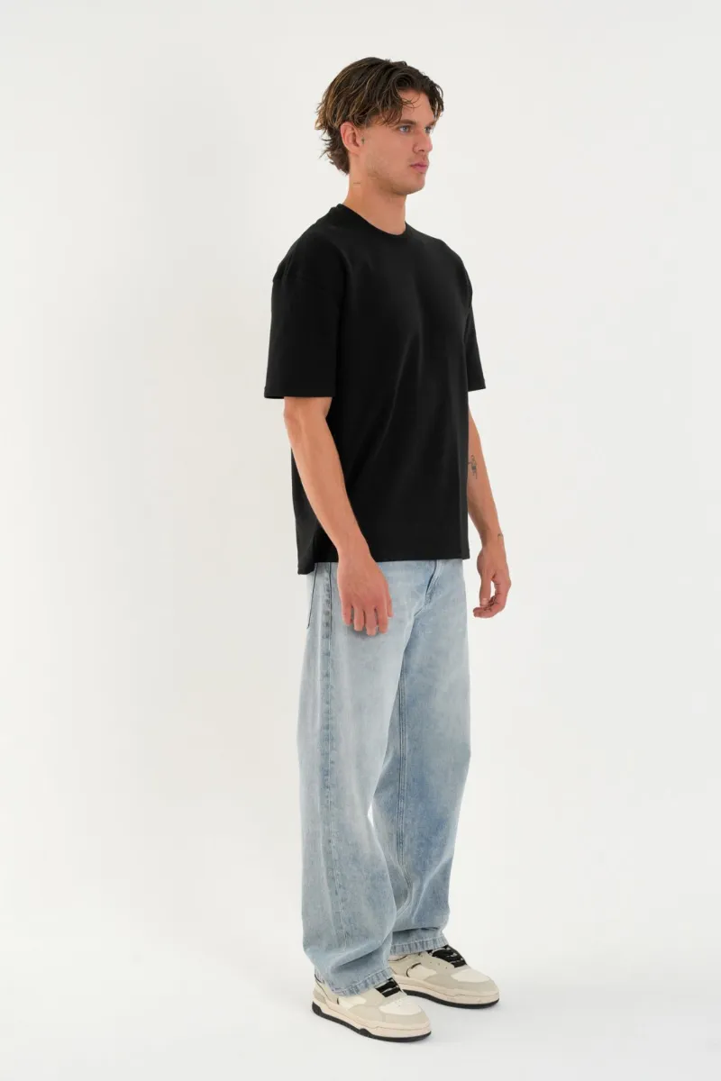 100% Cotton Unisex Oversized Crew Neck Plain T-Shirt — picture 6