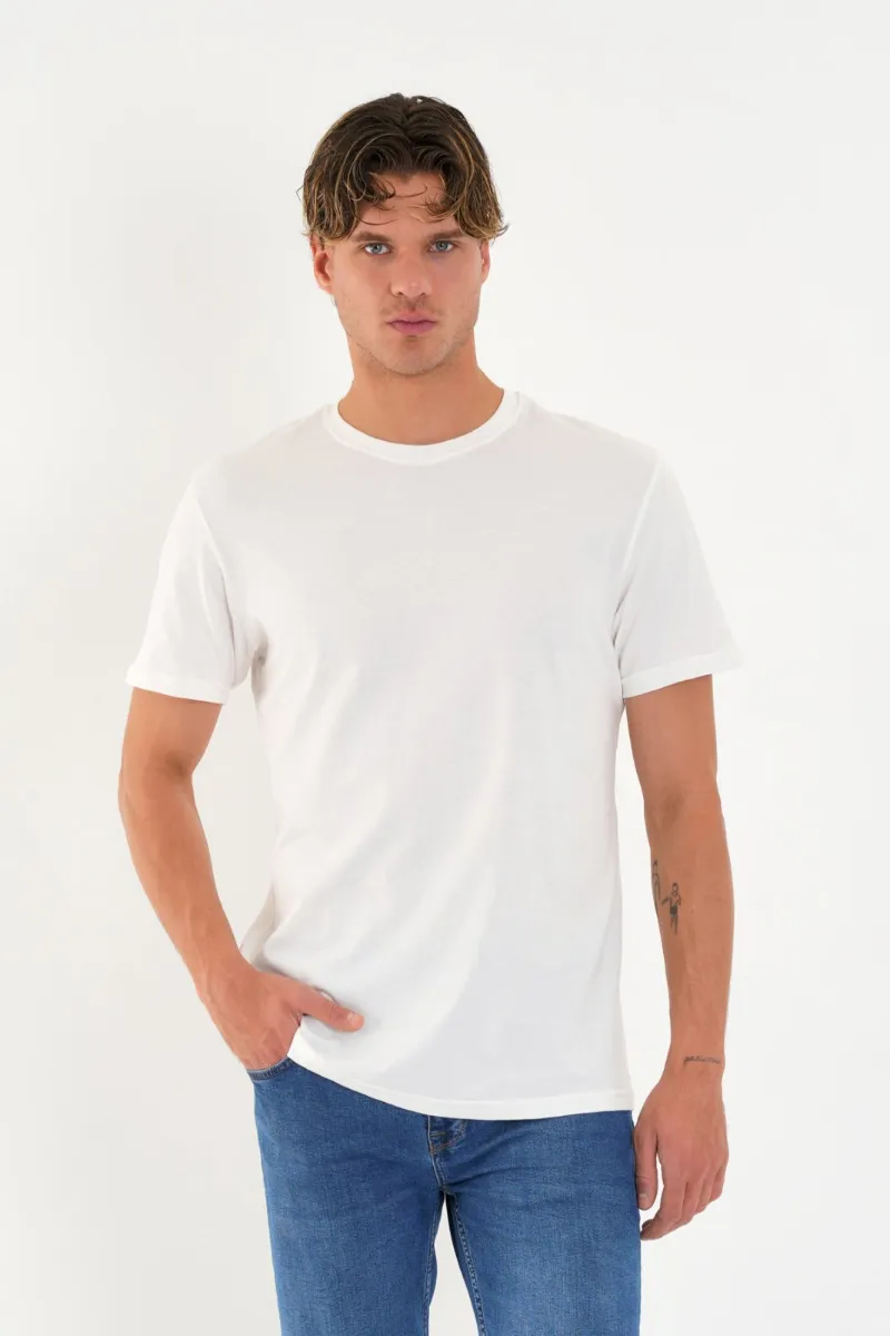 100% Cotton Slim Fit Crew Neck Basic T-Shirt — picture 2