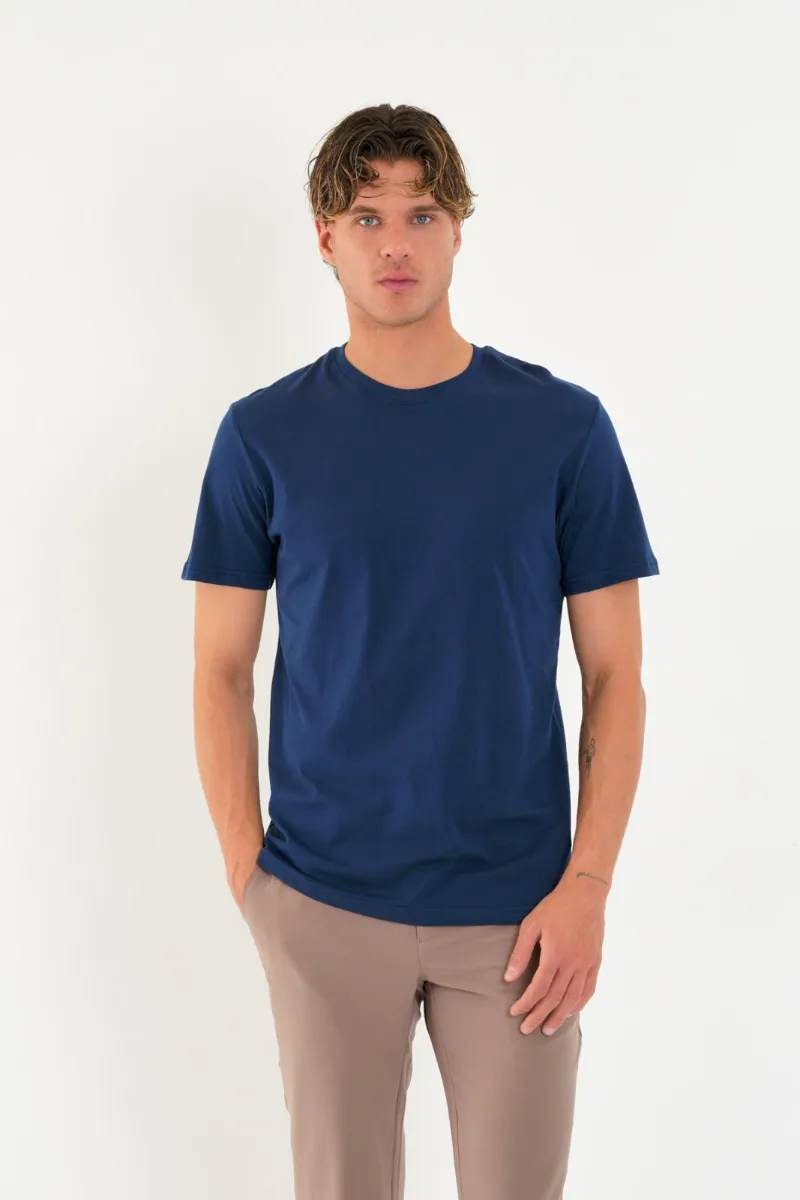 100% Cotton Slim Fit Crew Neck Basic T-Shirt — picture 3