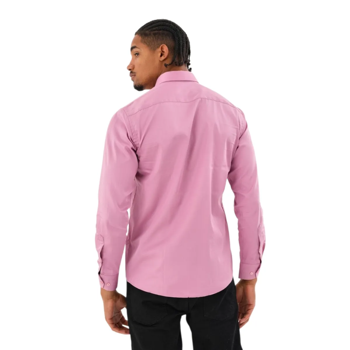 Men's Slim Fit Long Sleeve Shirt – Patterned and Solid Colours — picture 3