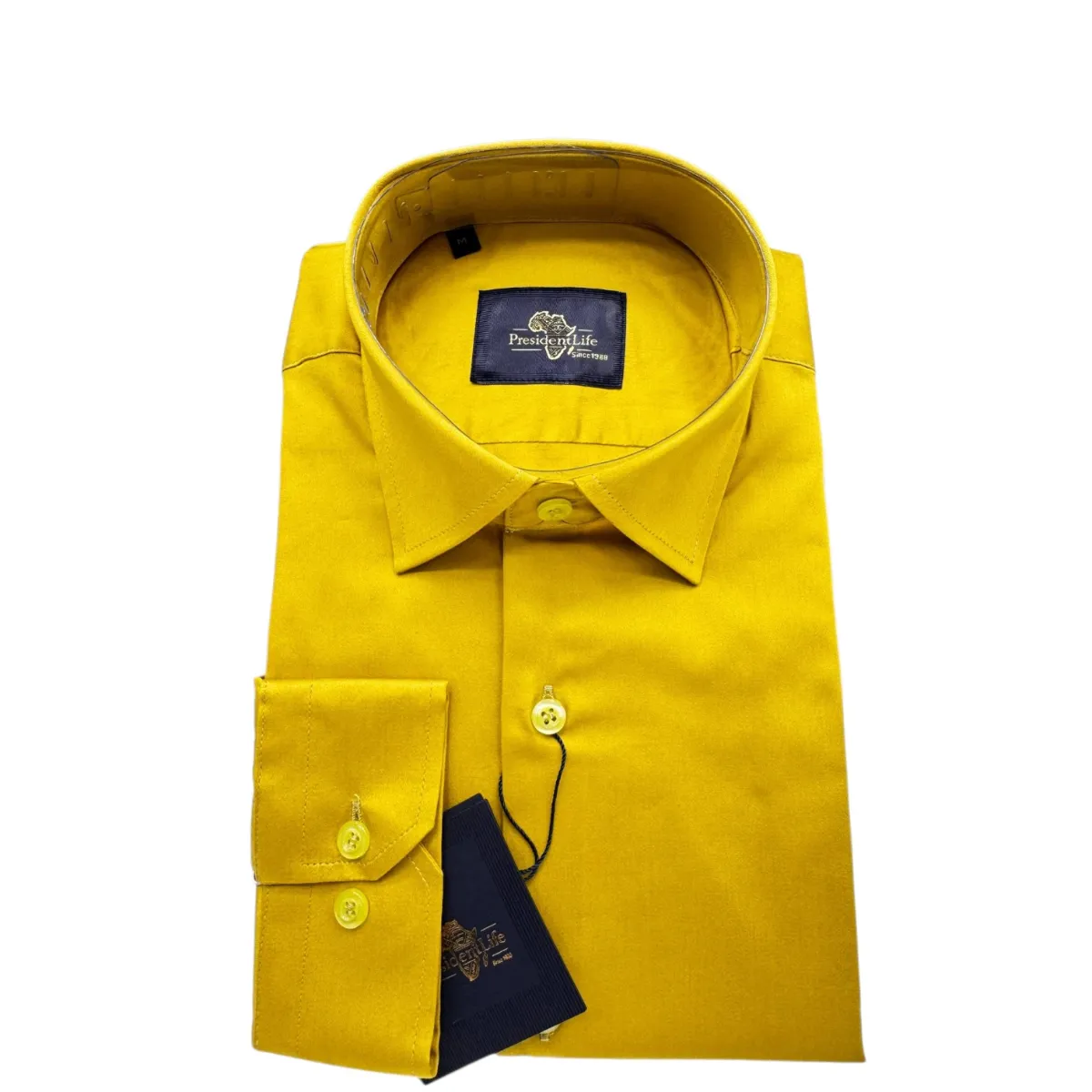 Men's Slim Fit Long Sleeve Shirt – Bright Solid Colours — picture 5