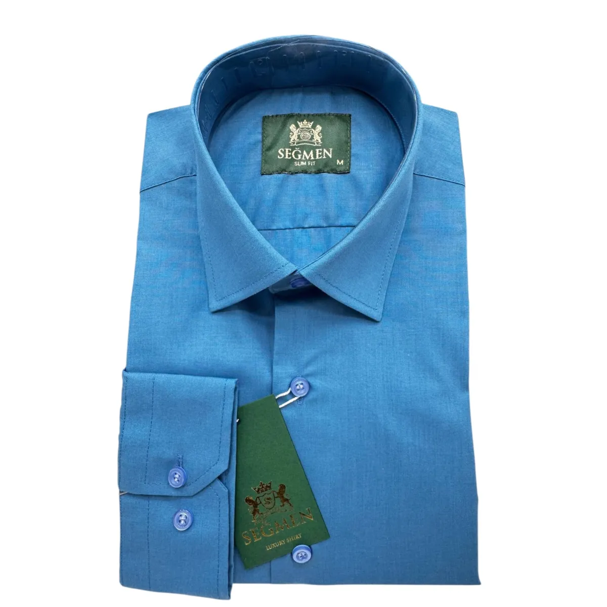 Men's Slim Fit Long Sleeve Shirt – Bright Solid Colours — picture 2