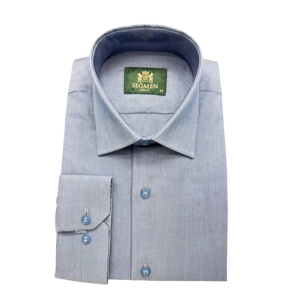 Men's Slim Fit Long Sleeve Shirt – Bright Solid Colours — picture 4