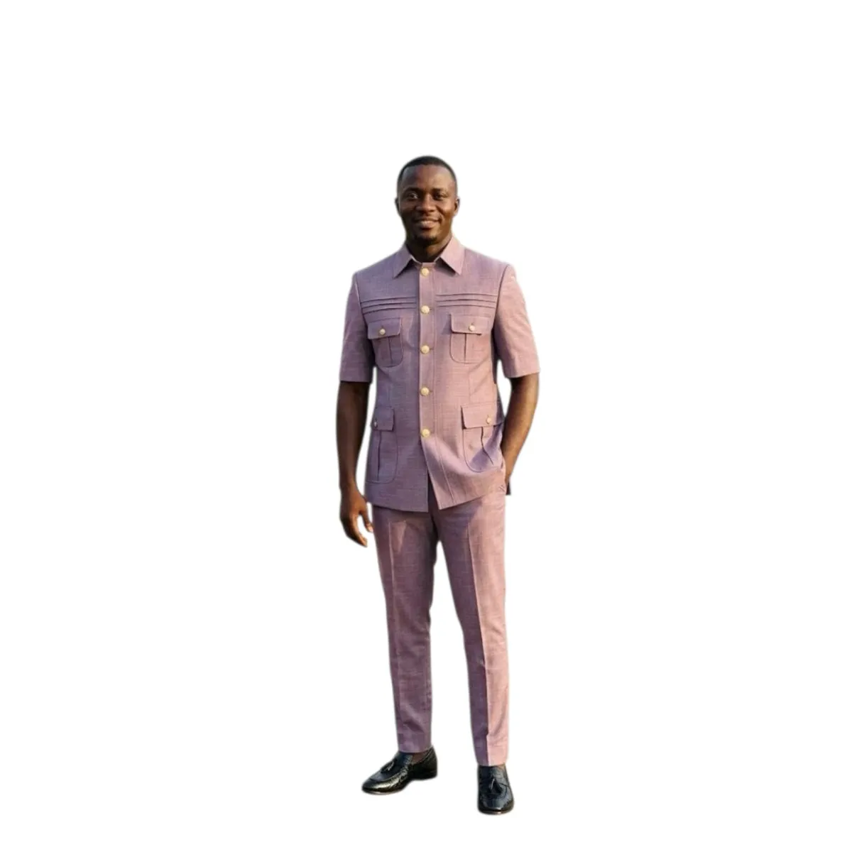 Men's Short Sleeve Safari Suit (Kaunda Suit) — picture 2